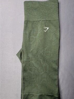 Gymshark Olive Green Seamless Camo Gym Leggings